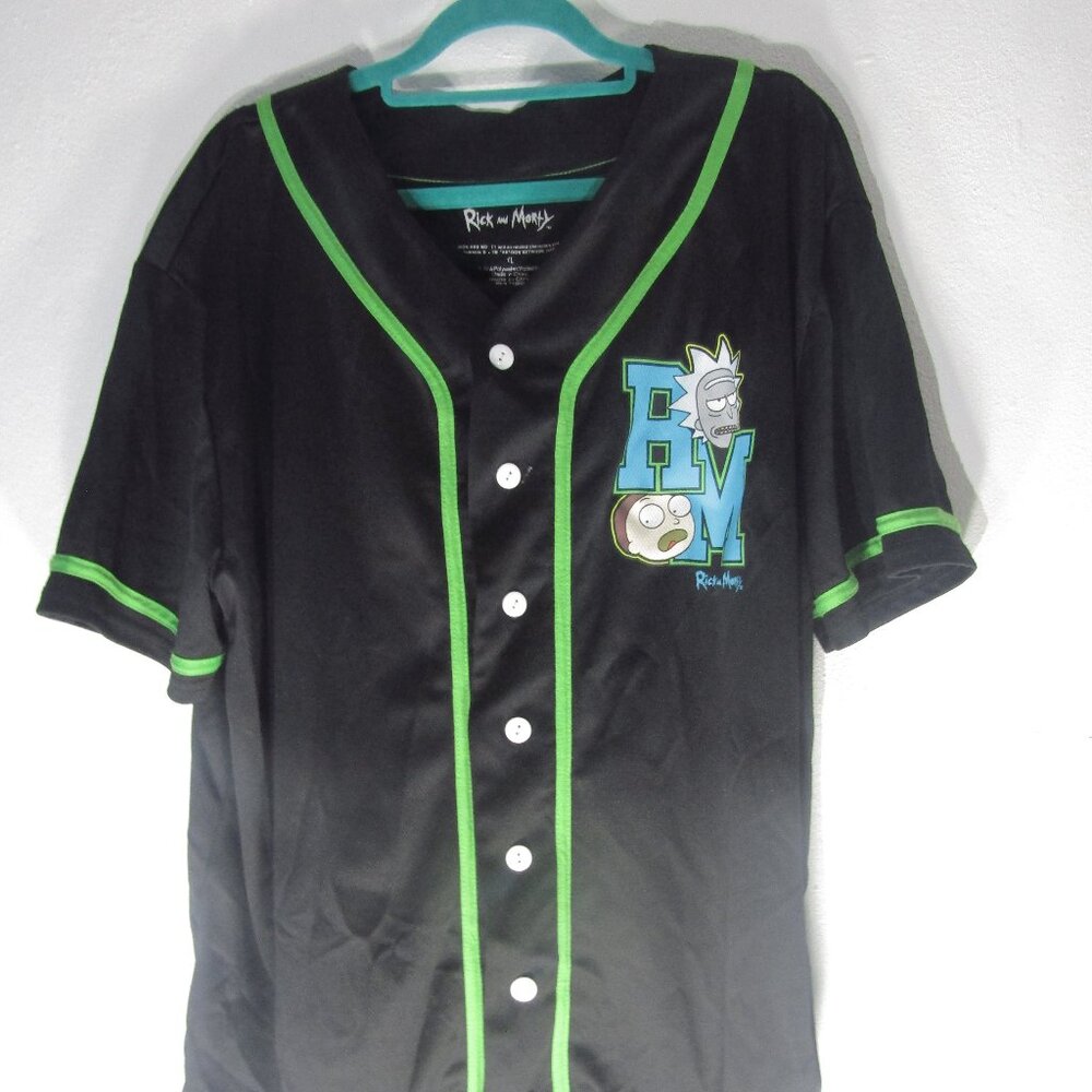 Rick and Morty Black Baseball Jersey Size XL